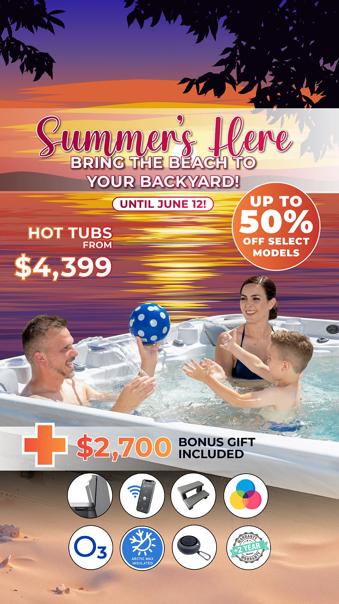 Buenospa Summer Kick Off Hot Tub Sale