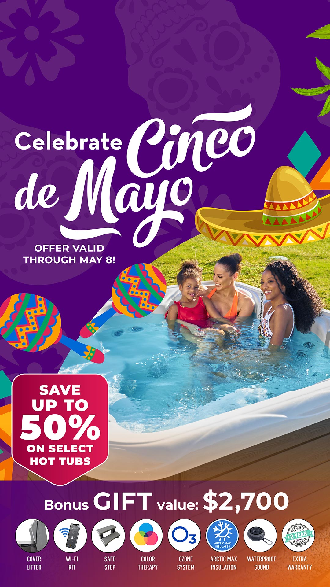 Buenospa Celebrate Cinco de Mayo - Hot Tub Sale