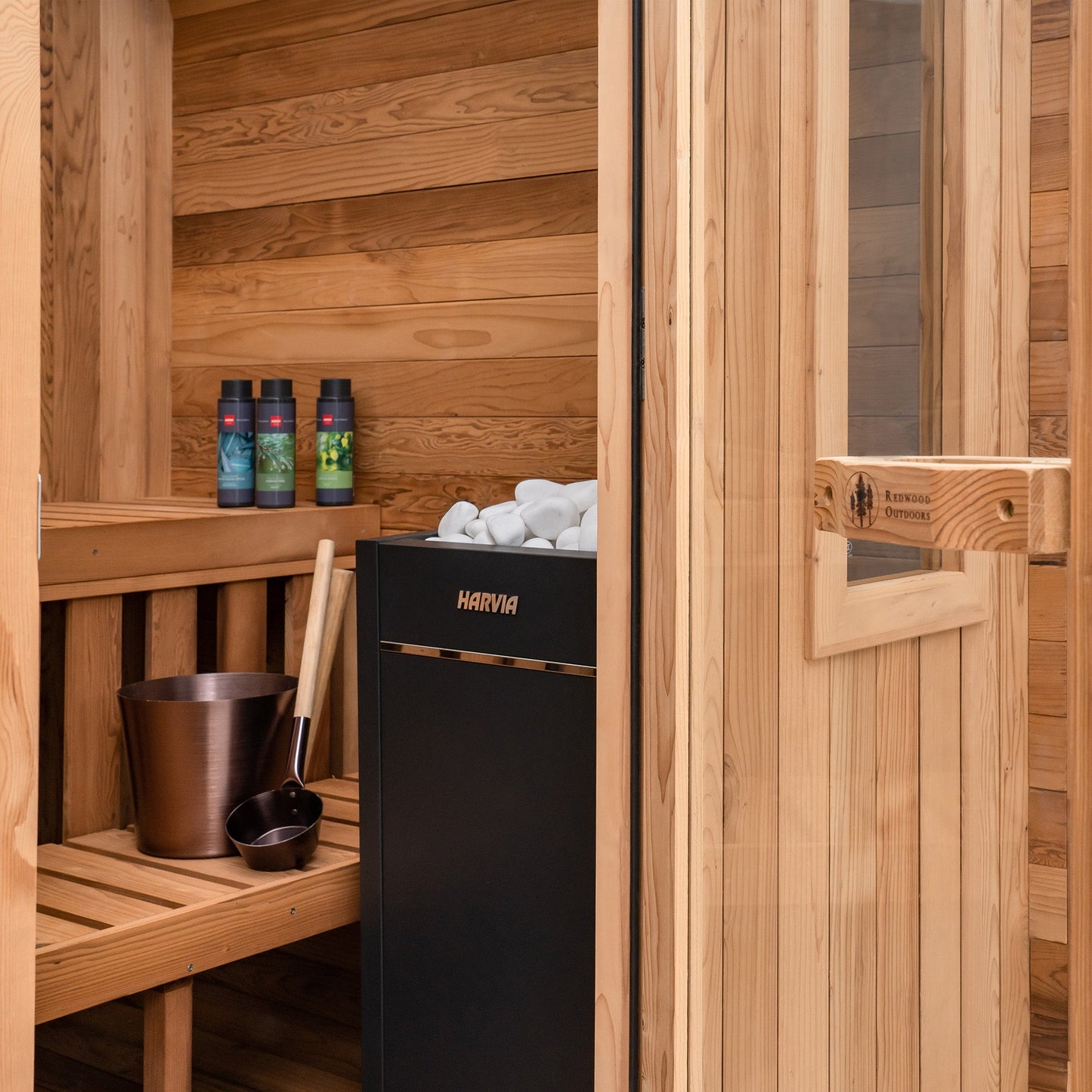 Summit Outdoor Sauna - 6 Person w/ Harvia KIP 8kW Heater