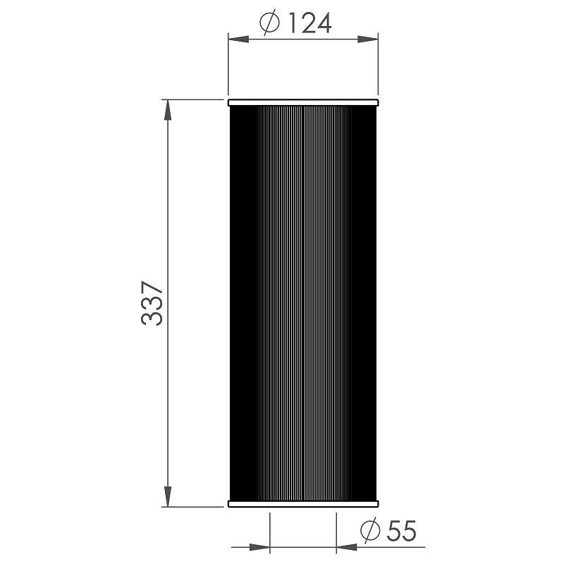 Spa Filter 13,3in x 4,9in 50 sqf (no thread) - Buenospa