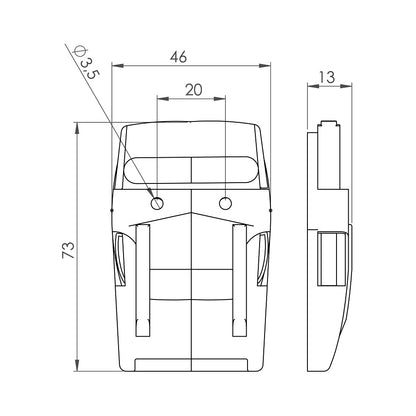 Buckle kit (4 pcs) with number combination lock - Buenospa