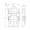 Buckle kit (4 pcs) with number combination lock - Buenospa